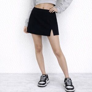 Vintage 90s Evolution Stretchy Mini Skirt Black Size Small